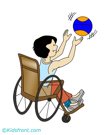 Disable Athlete Coloring Pages